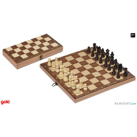 Jeu d'échecs en bois 38x38 cm