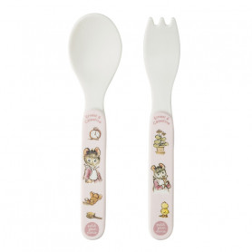 Pink 2-pieces cutlery set - Ernest & Célestine