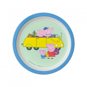 Assiette bébé bleue - Peppa Pig