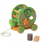 Wooden Shape Sorter and Pull-along Toy - Les Papoum