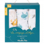 Set of 3 printed muslin squares - Le voyage d'Olga