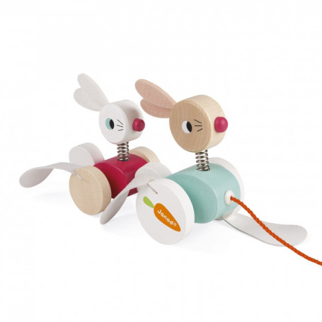 Zigolos Pull-along Rabbits - Wooden Toy