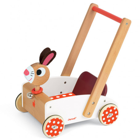 Chariot de marche en bois Crazy Rabbit