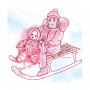 Accessoires siège de luge pour poupées Götz de 30-50 cm