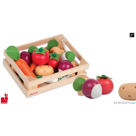 Cagette 12 légumes en bois