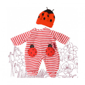 Ensemble Pyjama Coccinelle pour poupées Götz 42-46 cm