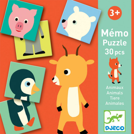 Mémo Animo-puzzle - Jeu d'association d'images et de mémoire