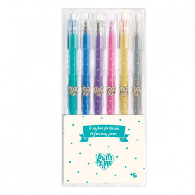 6 glitter gel pens - Stationery page Djeco