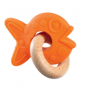 BabyFishy Teething Rattle - Baby Blanc