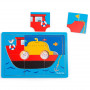All aboard! Wooden puzzle with 4 levels - 18 pieces