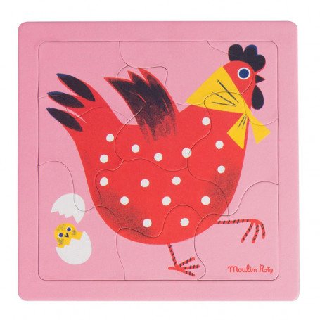 Puzzle Poule - 10 pièces