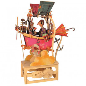 A moving mechanical wooden automata - Junkair