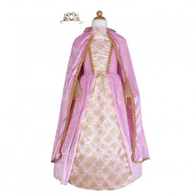 Robe de princesse rose avec cape et couronne - taille 5-7ans