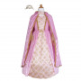 Robe de princesse rose avec cape et couronne - taille 5-7ans