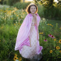 Robe de princesse rose avec cape et couronne - taille 5-7ans