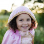 Pink princess dress with cape and crown