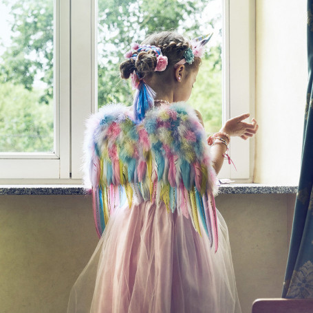 Ensemble Licorne avec ailes & serre-tête corne - accessoire déguisement enfant