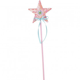 Baguette magique Isabelle - étoile rose - accessoire déguisement enfant