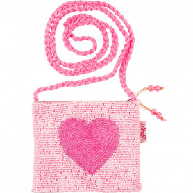 Nela Pink Beaded Clutch Bag - Girl Accessory