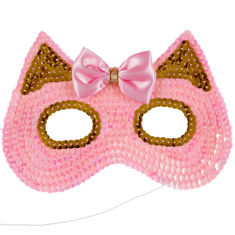 Pink Cat Mask Child Costume Accessory