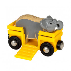 Wagon et éléphant pour circuit de train Brio