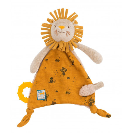 Doudou attache-tétine lion - Sous mon baobab - Moulin Roty