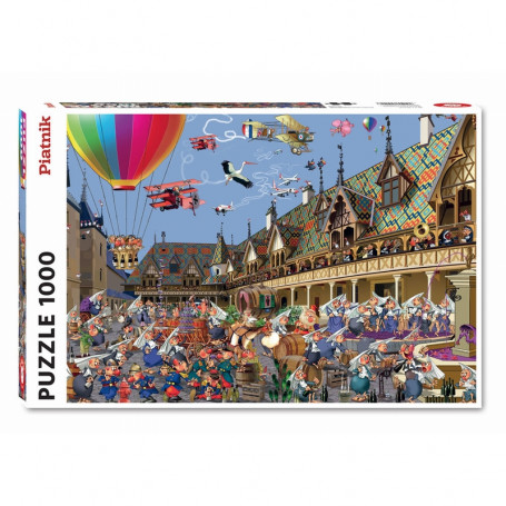 PUZZLE VENDANGE À BEAUNE PAR RUYER - 1000 PIÈCES