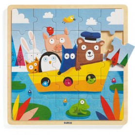 Puzzle en bois Puzzlo Boat - Djeco