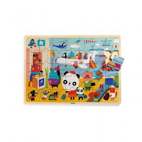 Puzzle en bois Puzzlo Airport - Djeco