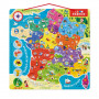 Puzzle carte de France magnétique en bois