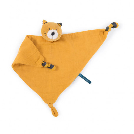 Doudou lange chat moutarde - Les moustaches - Moulin Roty