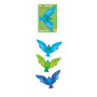 Set de 3 oiseaux équilibristes bleus - Les petites merveilles - Moulin Roty