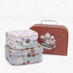 Après la pluie - illustrated suitcase set of 3