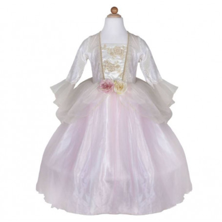 Robe de princesse rose pâle et or