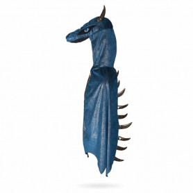 Cape dragon de minuit, bleu/or - 5/6 ans