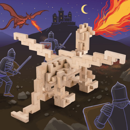 Jeu de construction en bois DRAGON