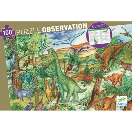 Dinosaures - Puzzle d'observation 100 pièces