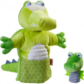Marionnette Crocodile et son bébé - Haba