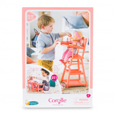 Coral high chair - For dolls up to 17"
