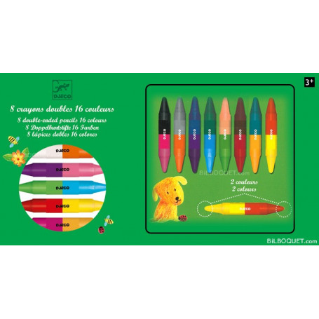 8 crayons doubles