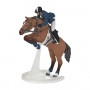Jumping horse with rider - Papo Figurine