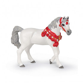 White Arabian horse in parade dress - Papo Figurine