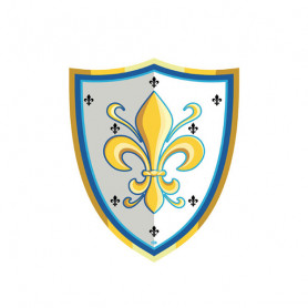 Fleur-de-lys foam knight shield - Papo