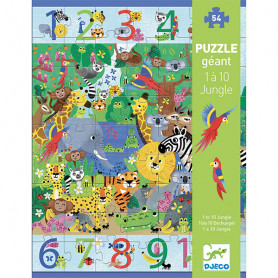 1 to 10 Jungle - Giant Puzzle 54 pieces