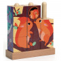 Puzz-Up Forest 9 pieces - Wooden puzzle-cube