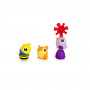 Tube 2 forest animals + 1 pearl - Lavender bird assortment