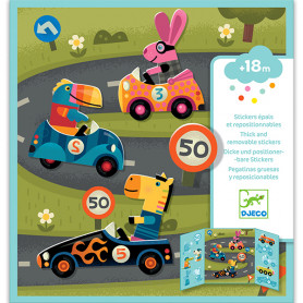 Repositionable stickers Cars - Small gifts