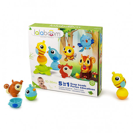 Coffret 3 animaux + 8 perles + accessoires - Lalaboom