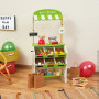 Green Market Grocery with 32 accessories - Pretend-play Toy