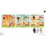 Cottage des lapins - Puzzle 3 niveaux en bois